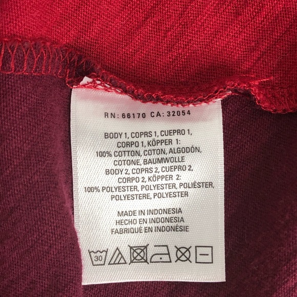 Little Yellow Button Plaid Backstory Red Tee L - Picture 5 of 8